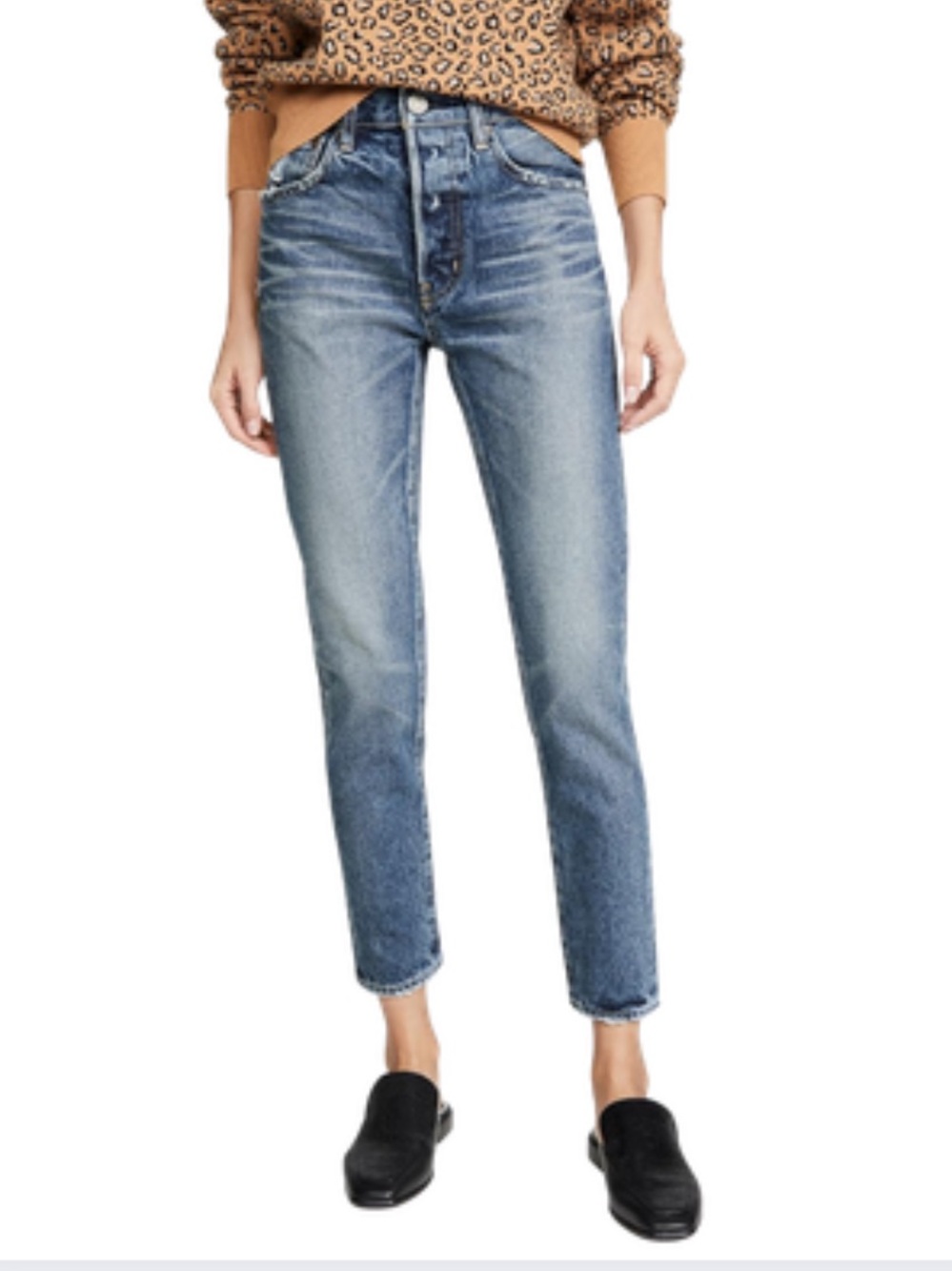 MOUSSY VINTAGE Moskee Tapered-HI Jeans High Rise Blue Denim